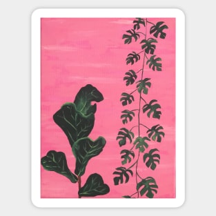 Pink Houseplants Sticker